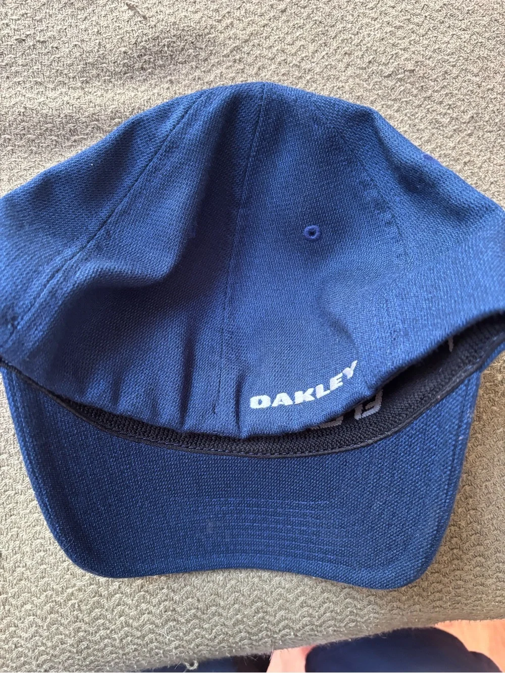 Oakley Men's Navy Blue Cap with American Flag Oval Logo